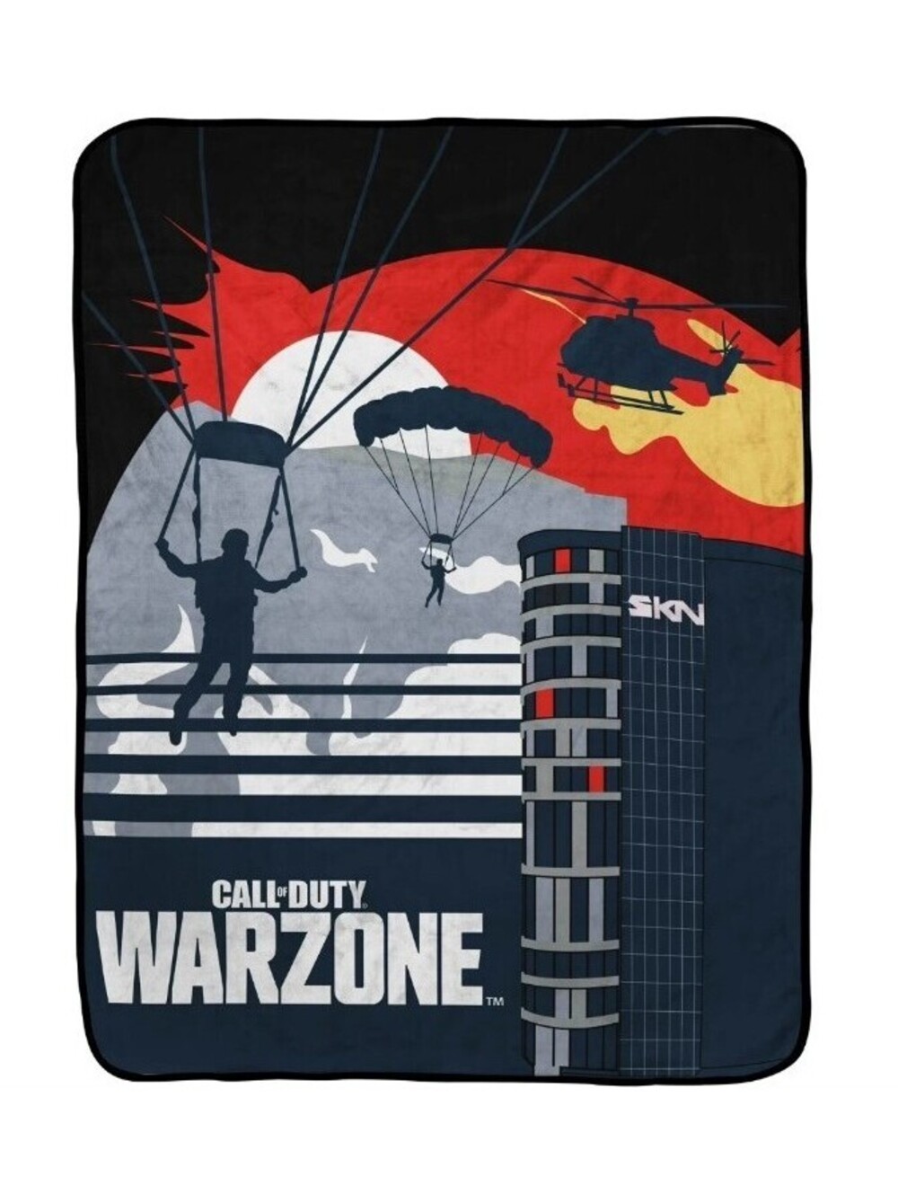 Call Of Duty Warzone Throw Blanket 46" x 60" Paratrooper Military NEW